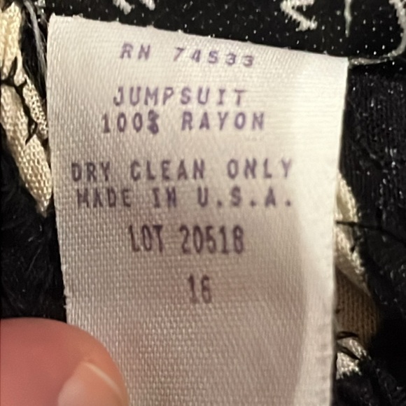 Jeffery & Dara - Vtg 90s wide leg palazzo pant jumpsuit NWOT - Picture 8 of 12